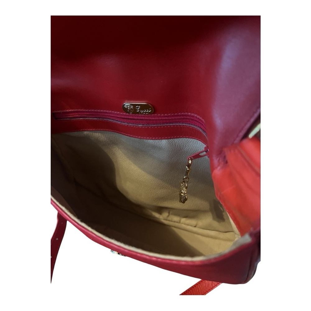 Vintage Gucci Red Leather Micro GG Shoulder Bag - Picture 8 of 11